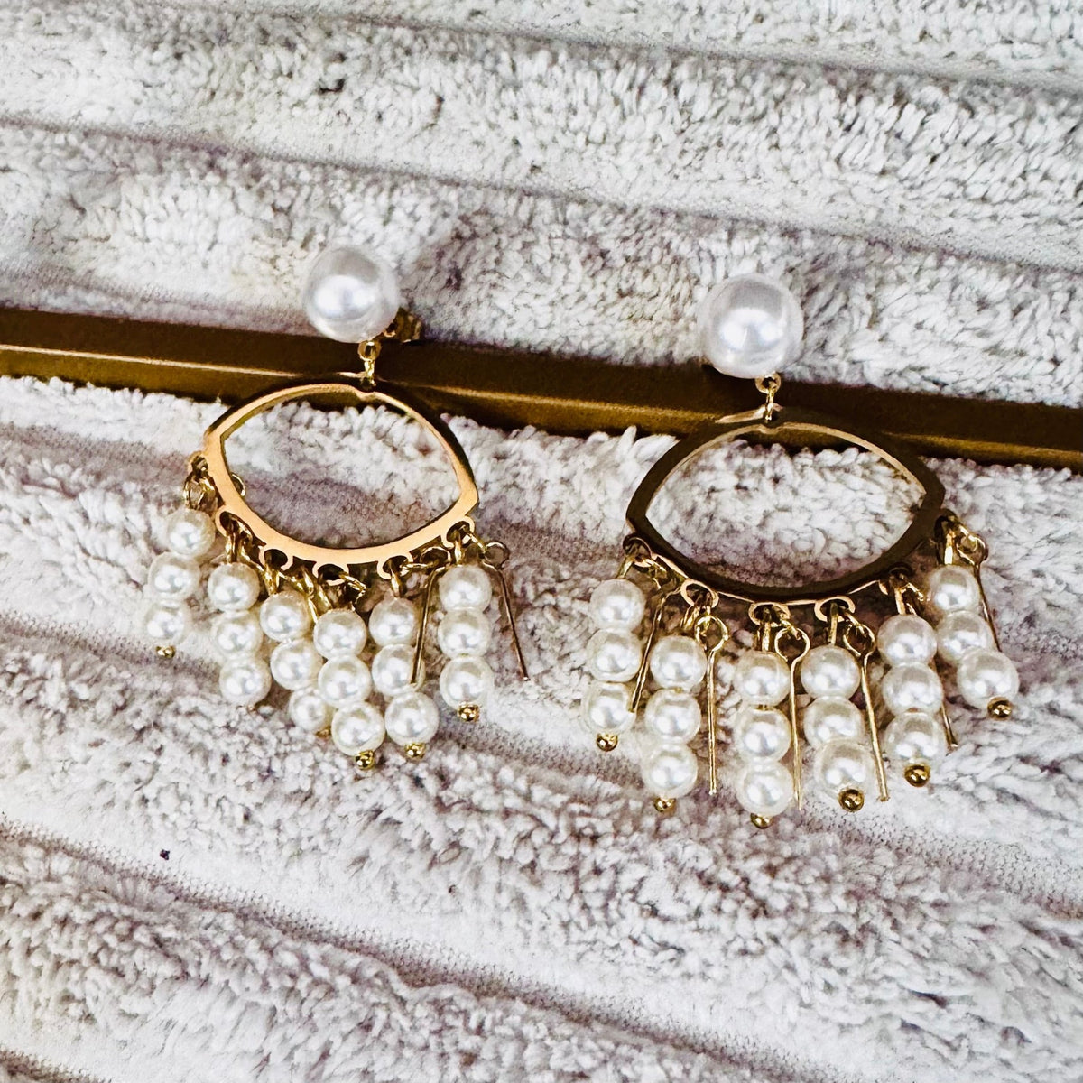 Pearl Waterfall Drop Earrings - 18K Gold Plated | Sissy Boutique