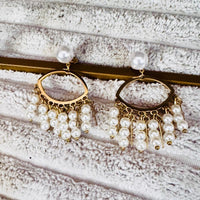 Pearl Waterfall Drop Earrings - 18K Gold Plated | Sissy Boutique