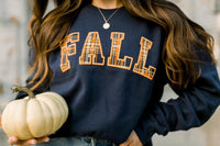 PLAID FALL NAVY SWEATSHIRT | Sissy Boutique