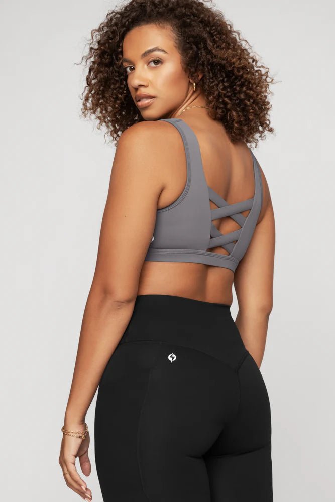 POPFLEX SLATE GREY CORSET BRA | Popflex