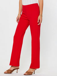 Red Straight Leg Ponte Pants | Current Air