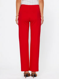 Red Straight Leg Ponte Pants | Current Air