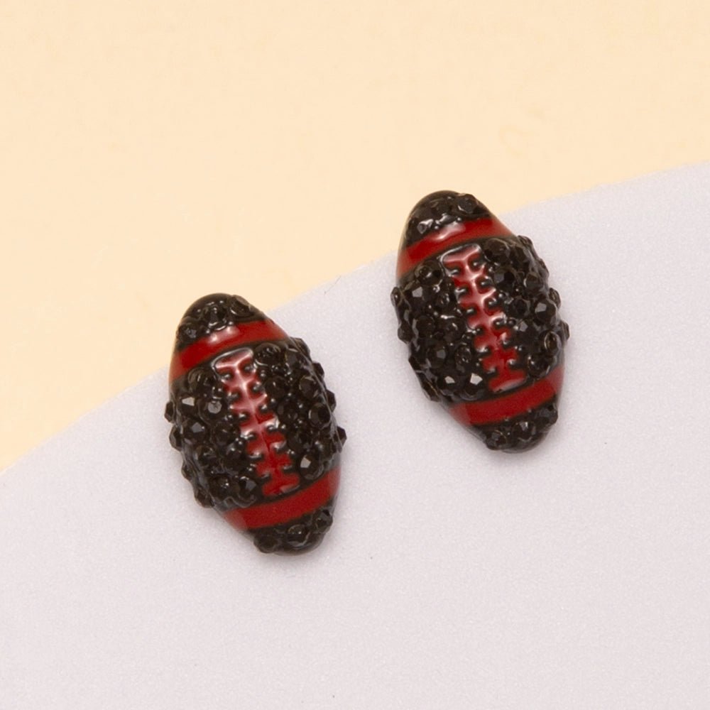 Rhinestone Football Earring | Sissy Boutique