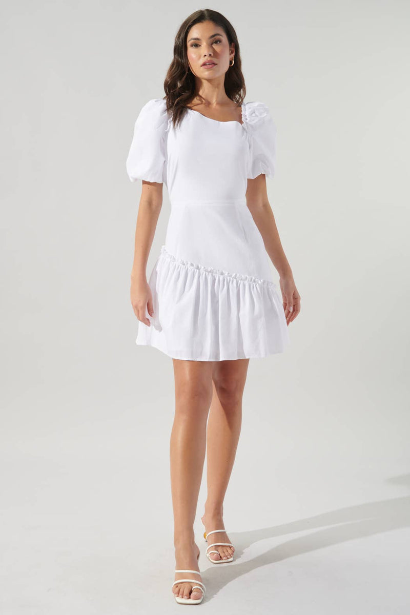 asymmetrical poplin dress Organic Poplin Asymmetrical Dress CUSTARD / L