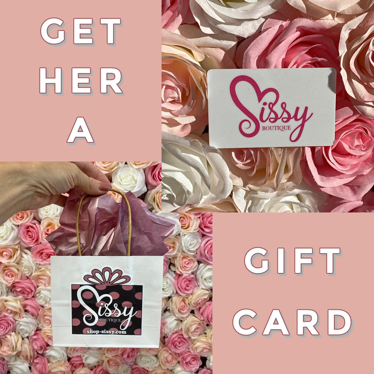 SISSY BOUTIQUE GIFT CARD VALUED AT $10 - $250 (CHOOSE BELOW) | Sissy Boutqique