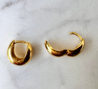 Small 14K Gold Plated Hinged Thick Hoop Earrings | Kym Imports
