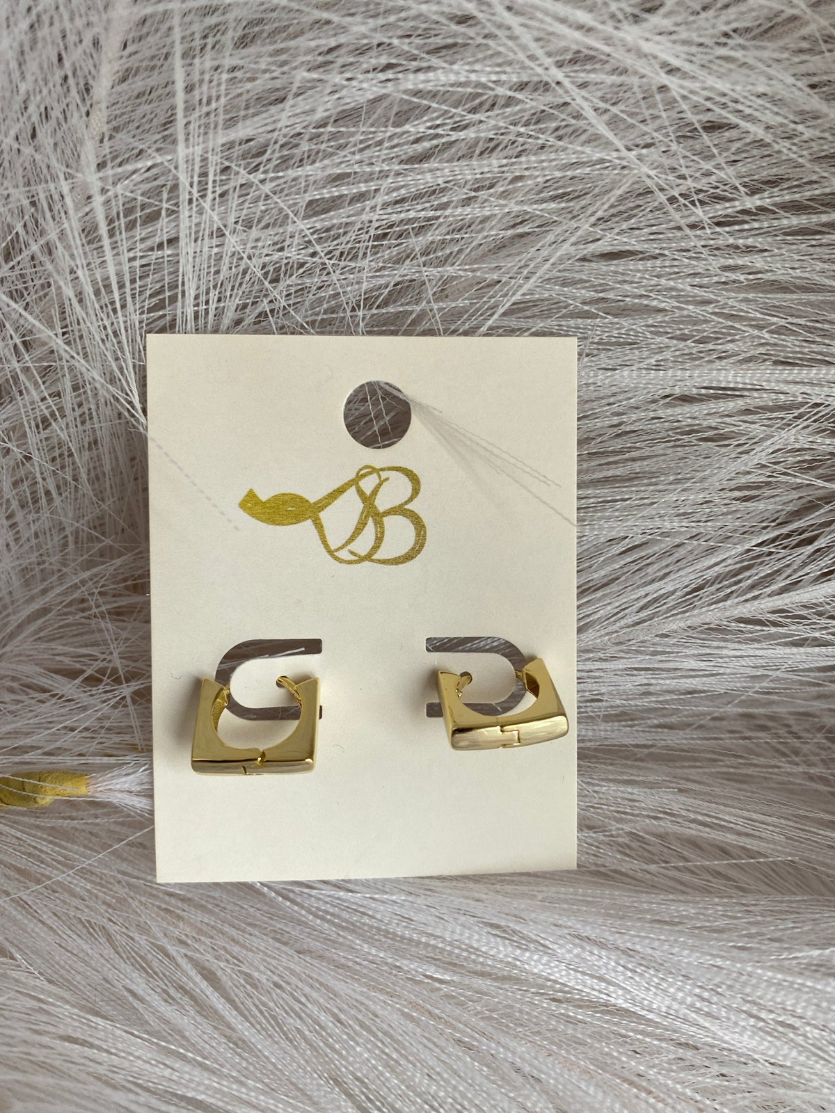 Small 925 Gold Hinged Thick Square Hoop Earrings | Kym Imports