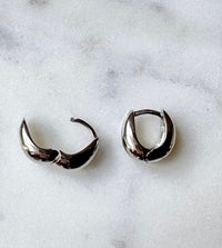 Small 925 Silver Hinged Thick Hoop Earrings | Kym Imports