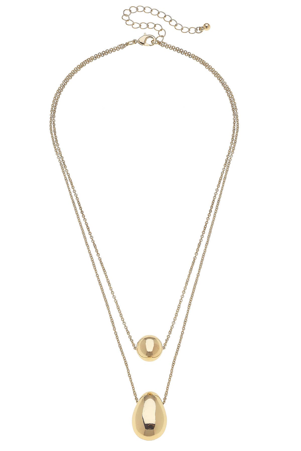 Sonnie 2-Row Layered Icon Necklace in Shiny Gold | Canvas Style