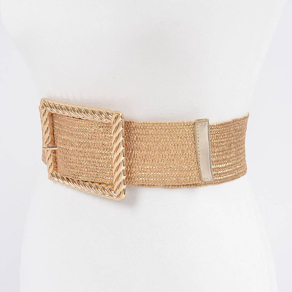 gold belt for dress plus size TrendyFashionJewelry Women Elastic Waistband Belt Hip High Waist Big Gold  Hook Buckle Plus Size L XL XXL Silver Color at Amazon Women's Clothing store