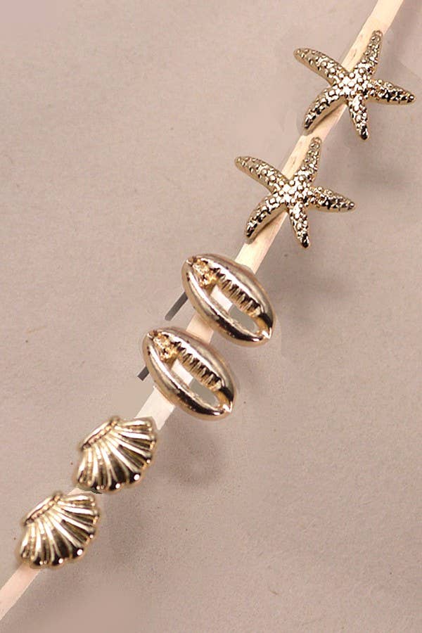 STUD SEASHELL EARRINGS | JOSSLYN by wall to wall