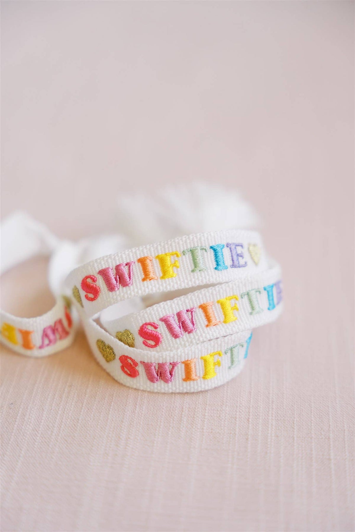 Taylor Swift - Rainbow Swiftie Woven Bracelet | Gracefully Made Art