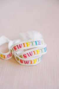 Taylor Swift - Rainbow Swiftie Woven Bracelet | Gracefully Made Art