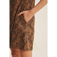 TEXTURED FLORAL MINI A-LINE DRESS WITH BUBBLE SLEEVES | in february