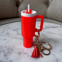 Tumbler Keychain/Keyring with Tassel and Removable Lid (in Assorted Colors) | Kym Imports