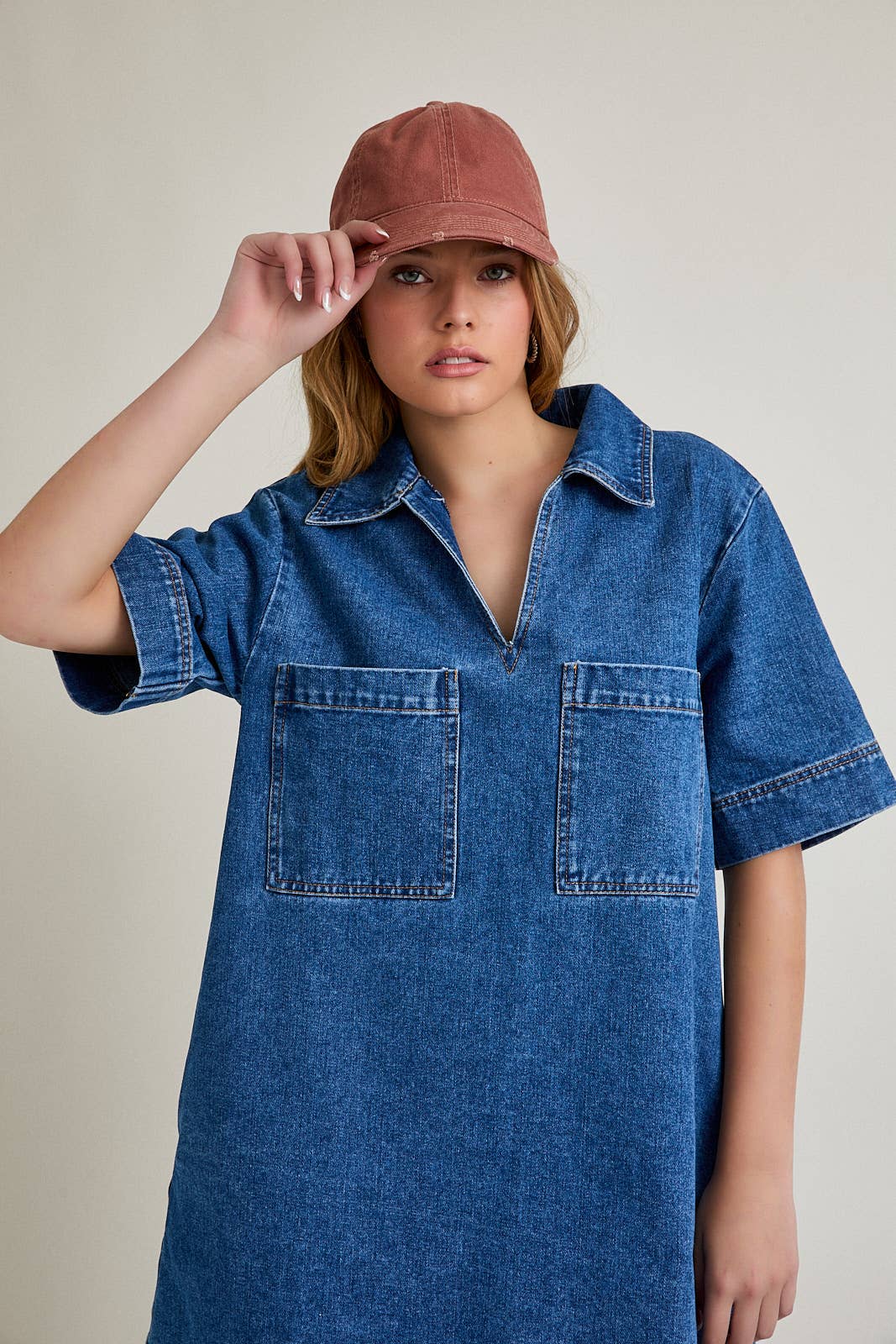 Buy V-NECK SHORT SLEEVE DENIM MINI DRESS Online | Sissy Boutique Buy V-NECK SHORT SLEEVE DENIM MINI DRESS Online | Sissy Boutique