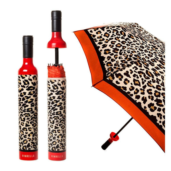 Vinrella - Leopard Print Bottle Umbrella | Vinrella