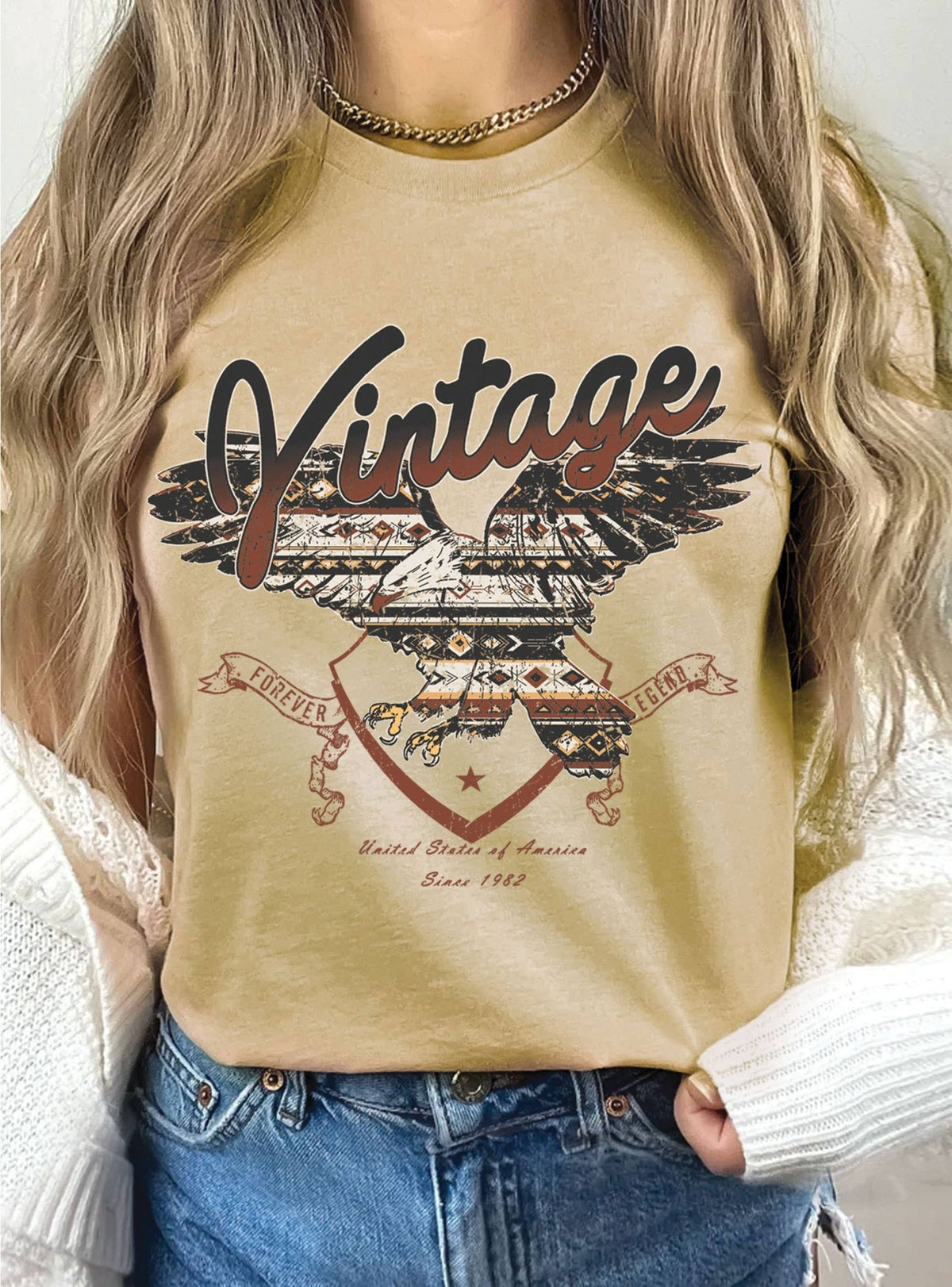 VINTAGE EAGLE GRAPHIC TSHIRTS | Rustee Clothing