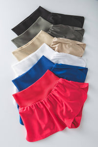 Wide Ribbed Waistband Flowy Shorts | Urban Daizy