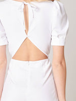 Of the Essence Back Cutout White Romper Sugarlips