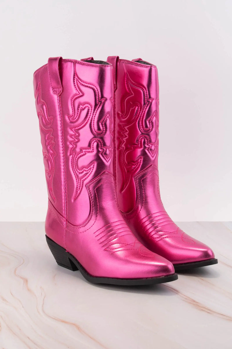 Reno Metallic Fuchsia Western Boots Ccocco