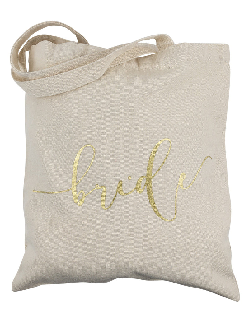 CREAM AND GOLD BRIDE TOTE IN CANVAS-Sissy Boutique-Sissy Boutique