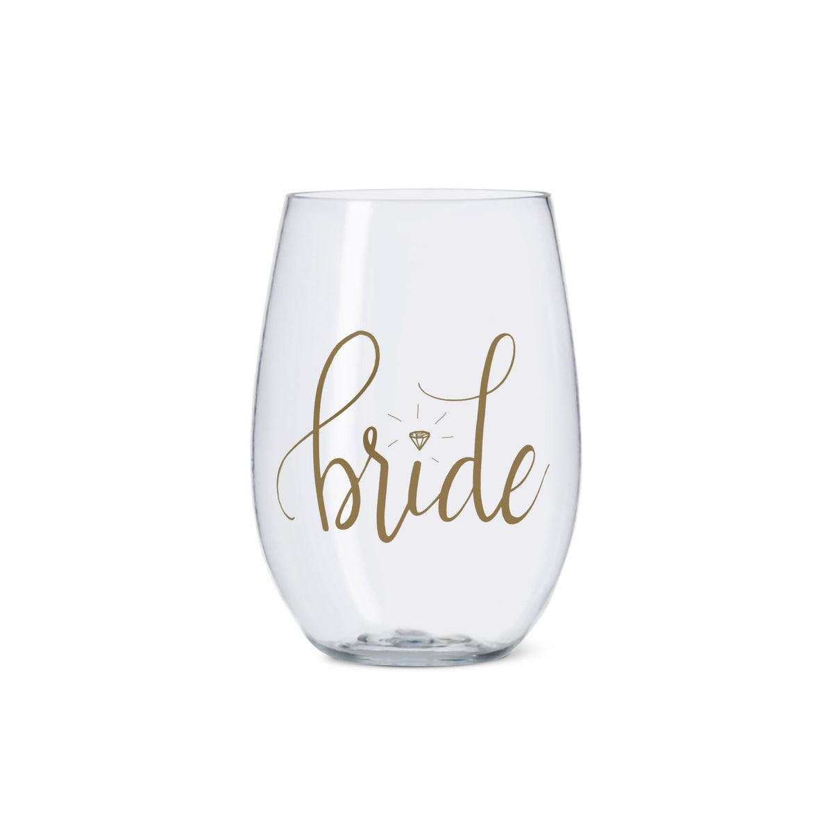 16 OZ. BRIDE PLASTIC STEMLESS WINE CUP | Sissy Boutique