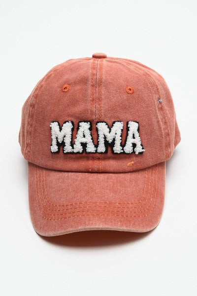 MAMA CHENILLE PATCH CAP-CORAL-Sissy Boutique-Sissy Boutique