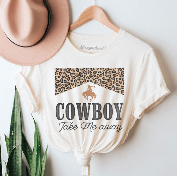 Cowboy Take Me Away Marlboro Leopard White Tee Sissy Boutique