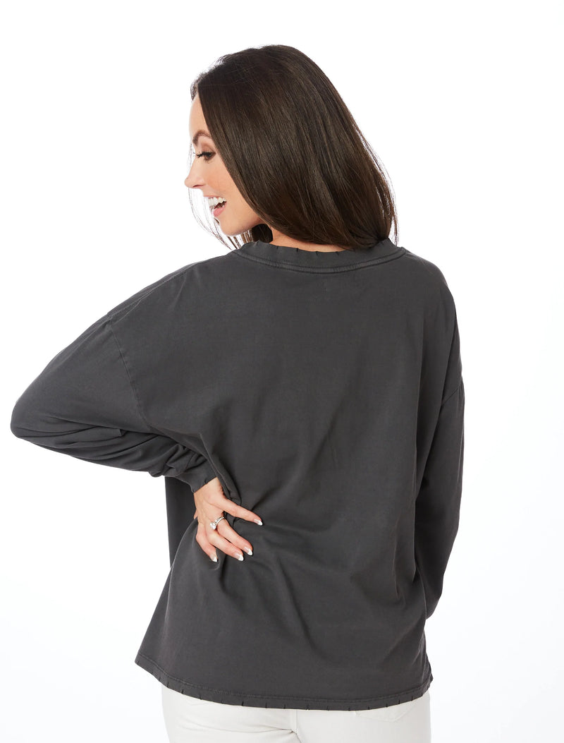 THE GEORGIA VINTAGE LONG SLEEVE OVERSIZED COTTON TOP - STEWART SIMMONS-Stewart Simmons-Sissy Boutique