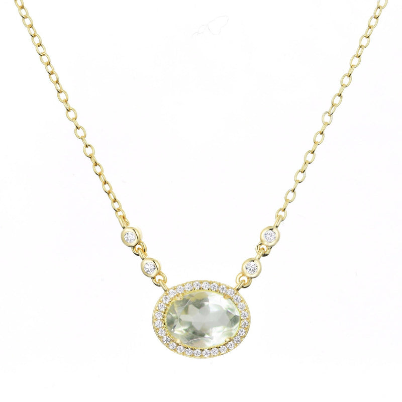 Aura Green Amethyst Gemstone Necklace|Kamaria Kamaria Jewelry