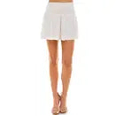 Cream/Off-White Smocked Waistband Shorts | TCEC TCEC