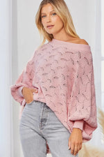 Oversized Dolman Sleeves Mauve Sweater Andrée by Unit