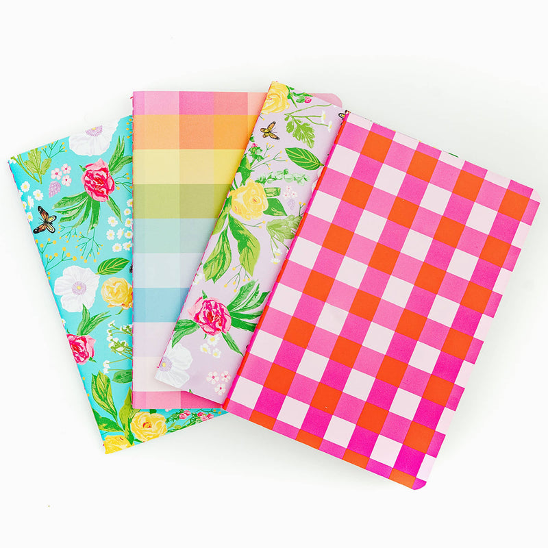 FLORAL AND GINGHAM MINI NOTEBOOK SET-Taylor Elliott Designs-Sissy Boutique