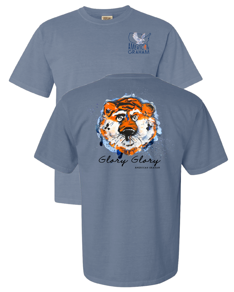 GLORY GLORY TIGERS COMFORT COLORS WITH POCKET LOGO, AUBURN-American Graham Apparel-Sissy Boutique