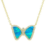 MINI OPAL BUTTERFLY NECKLACE|KAMARIA-Kamaria Jewelry-Sissy Boutique