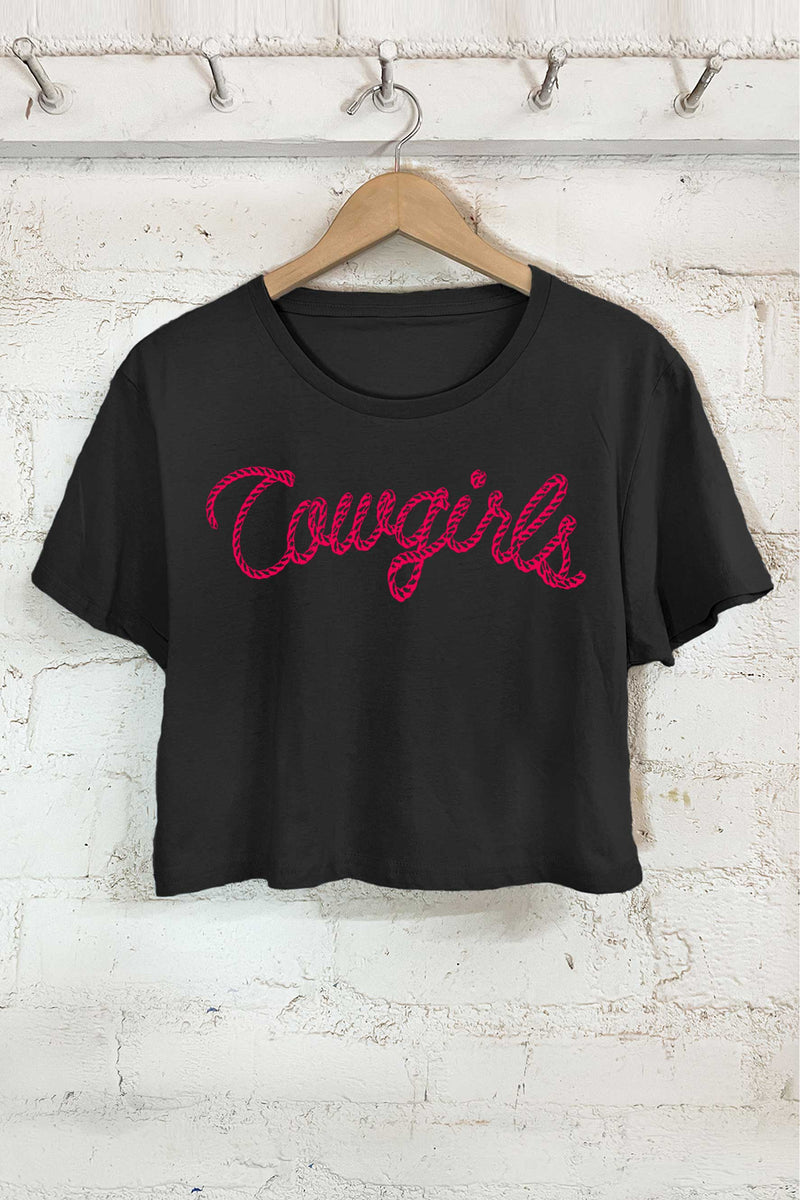 Cowgirls Graphic Tee Short Crop Top-Sissy Boutique-Sissy Boutique