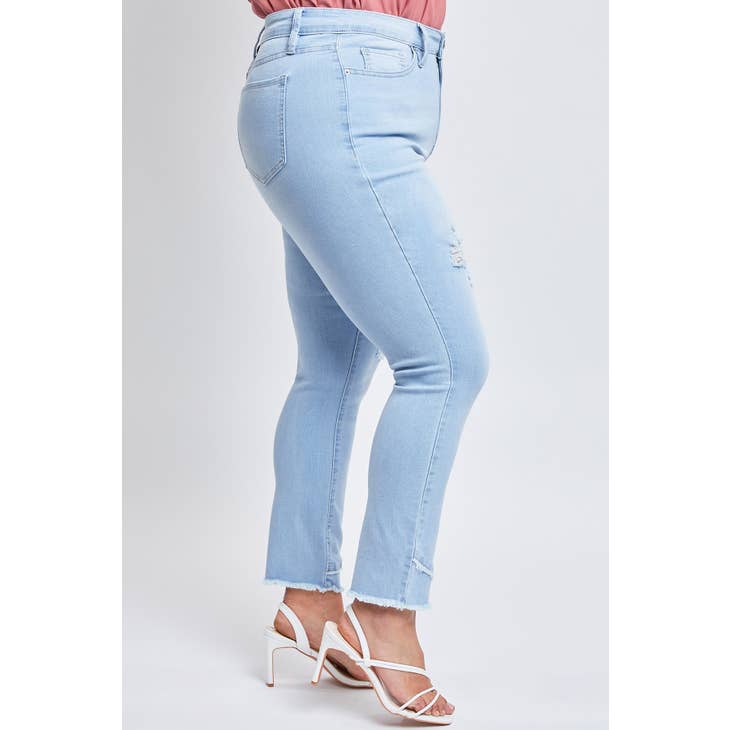 MISSY ROYALTY FOR ME PLUS SIZE SKINNY HIGH-RISE ANKLE JEAN-Royalty For Me-Sissy Boutique