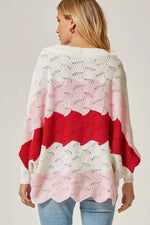 Pink and Red Color Block Oversized Cozy Sweater Andrée by Unit