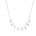 BULLDOGS SILVER LETTER NECKLACE-Emerson Street Clothing Co Collegiate Shop-Sissy Boutique