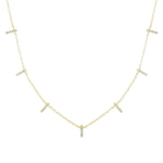 Bar Choker Necklace With Crystals|Kamaria Kamaria Jewelry