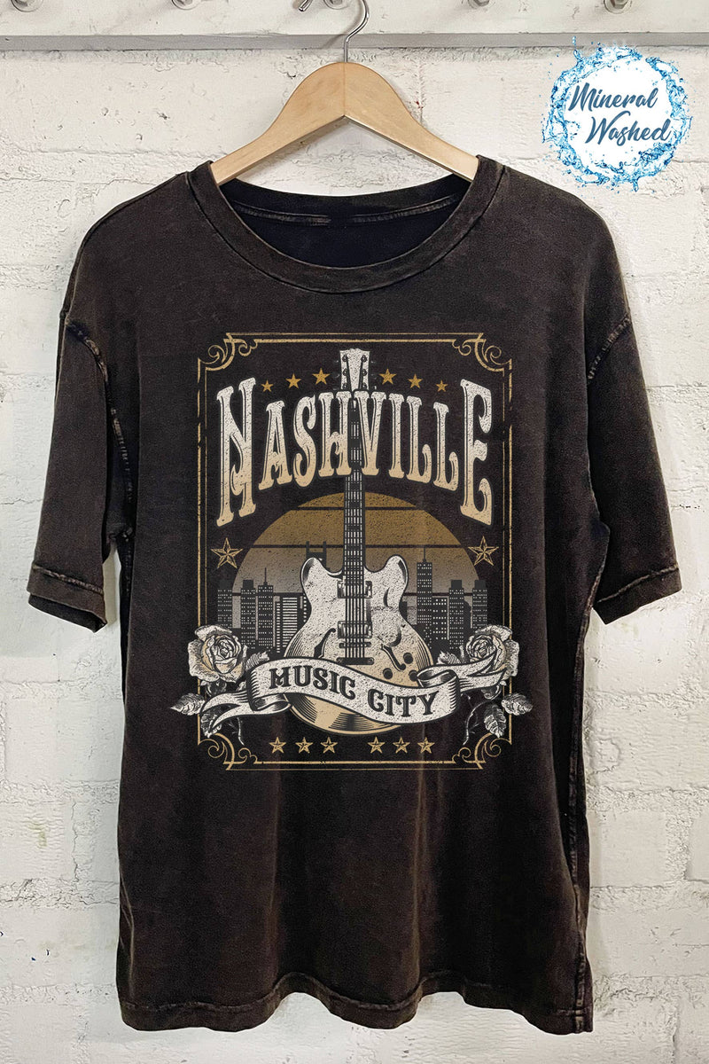 Nashville Music City-oversized Tee-Rustee Clothing-Sissy Boutique