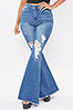 YMI High Waisted Distressed Extreme Flares YMI