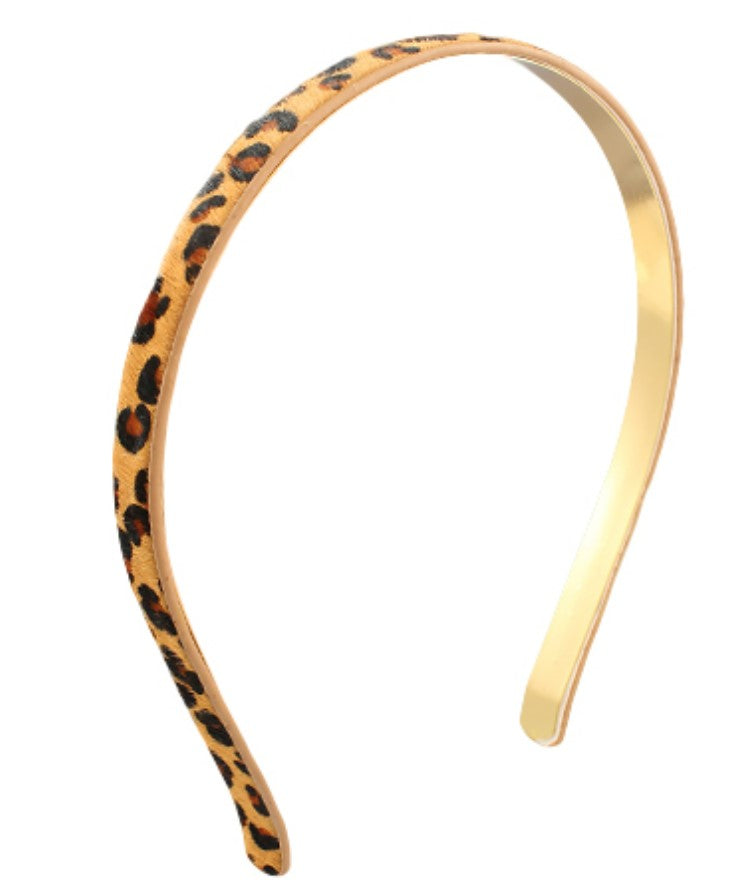Leopard and Gold Metal Headband Sissy Boutique