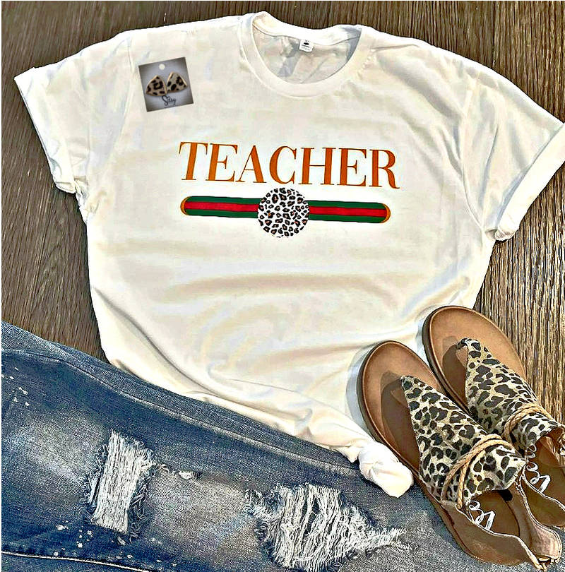 Chanel Inspired Teacher Graphic Tee Sissy Boutique