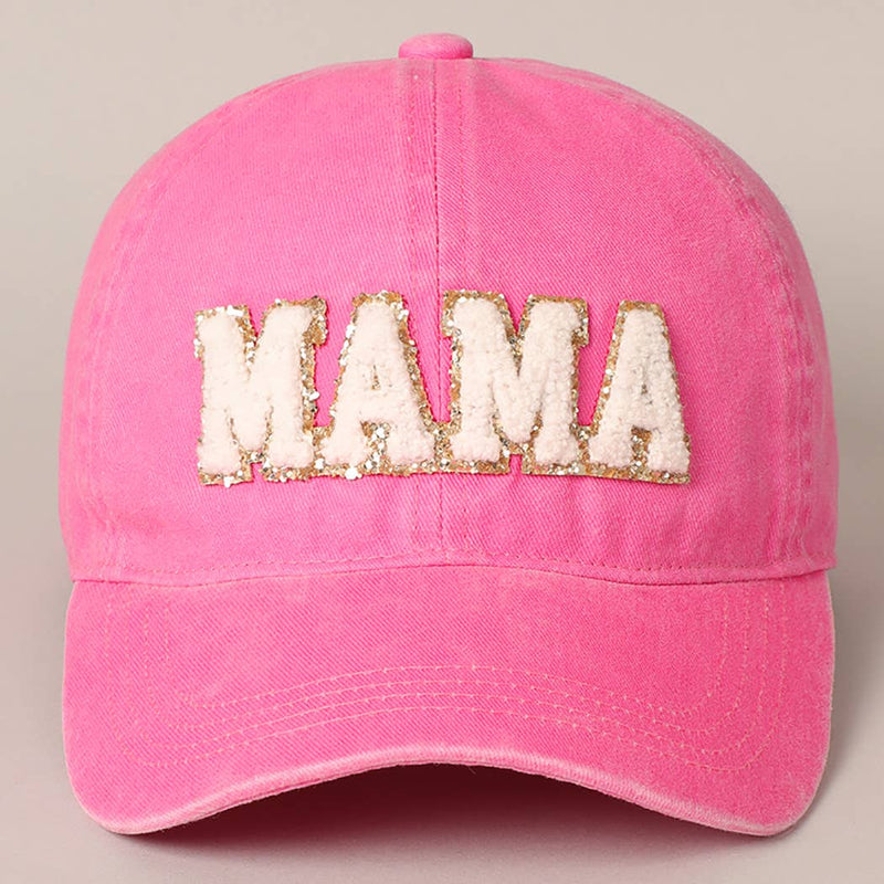MAMA Chenille Letter Patch Cotton Baseball Cap Sissy Boutique