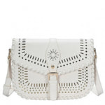 OFF-WHITE AND GOLD LASER CUT CROSSBODY HANDBAG-Sissy Boutique-Sissy Boutique