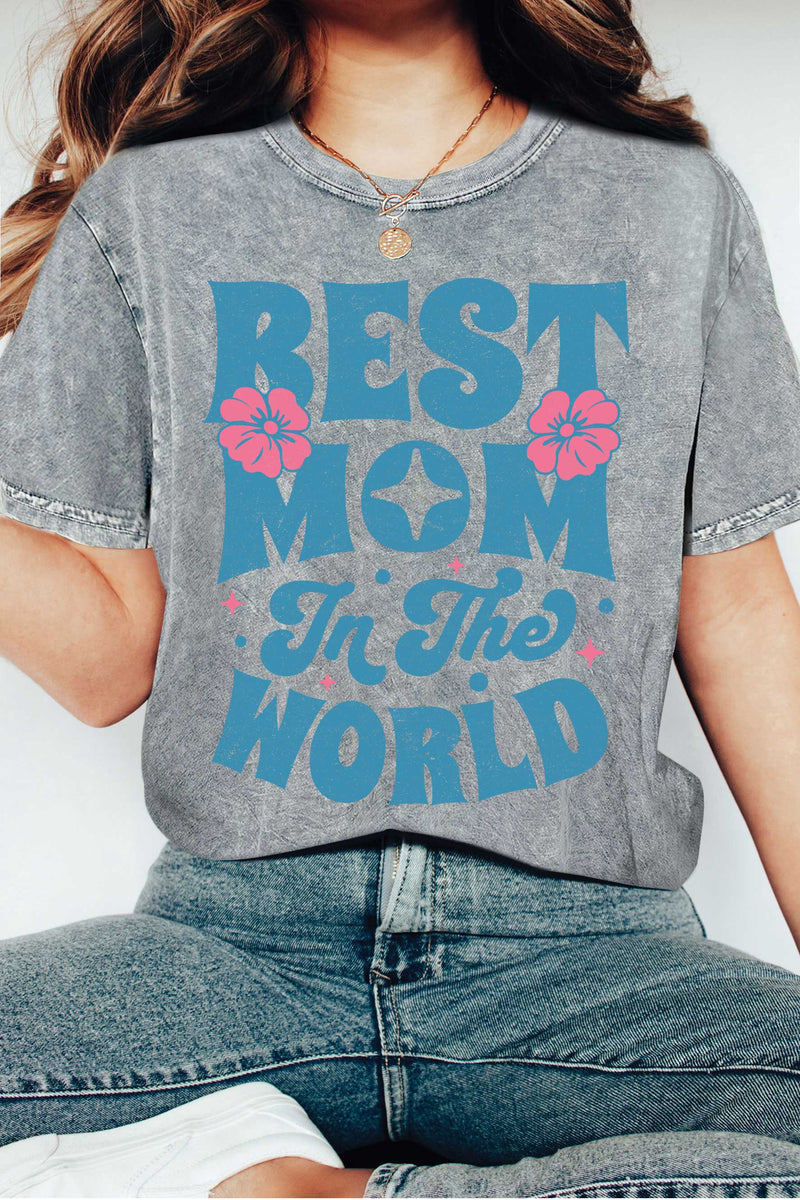 BEST MOM IN THE WORLD MINERAL GRAPHIC TSHIRTS Rustee Clothing