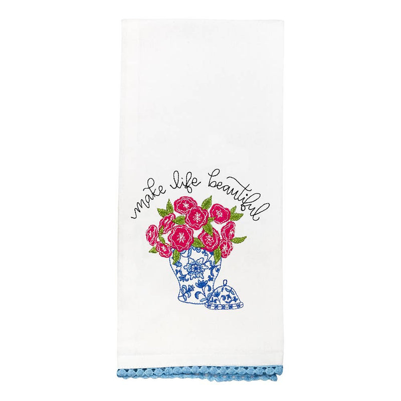 MAKE LIFE BEAUTIFUL TEA TOWEL-Shannon Road Gifts-Sissy Boutique