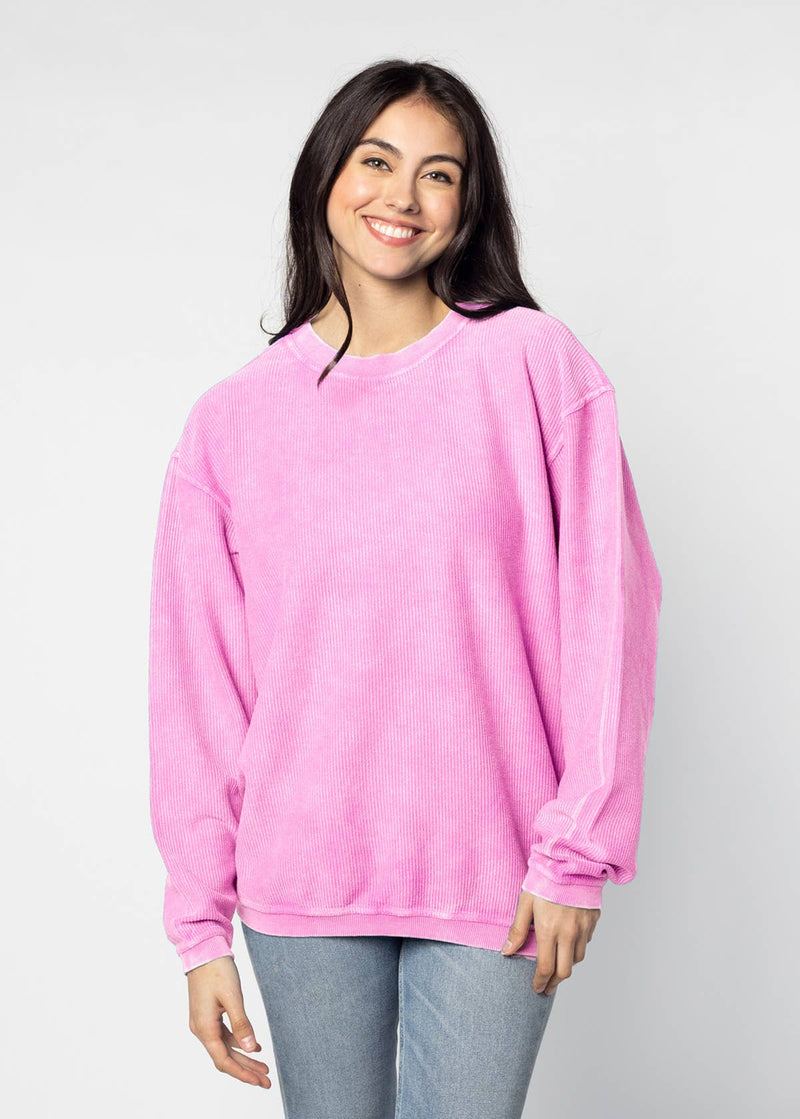 Bubblegum Pink Corded Pullover chicka-d
